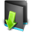 Downloads Folder Black Icon 64x64 png